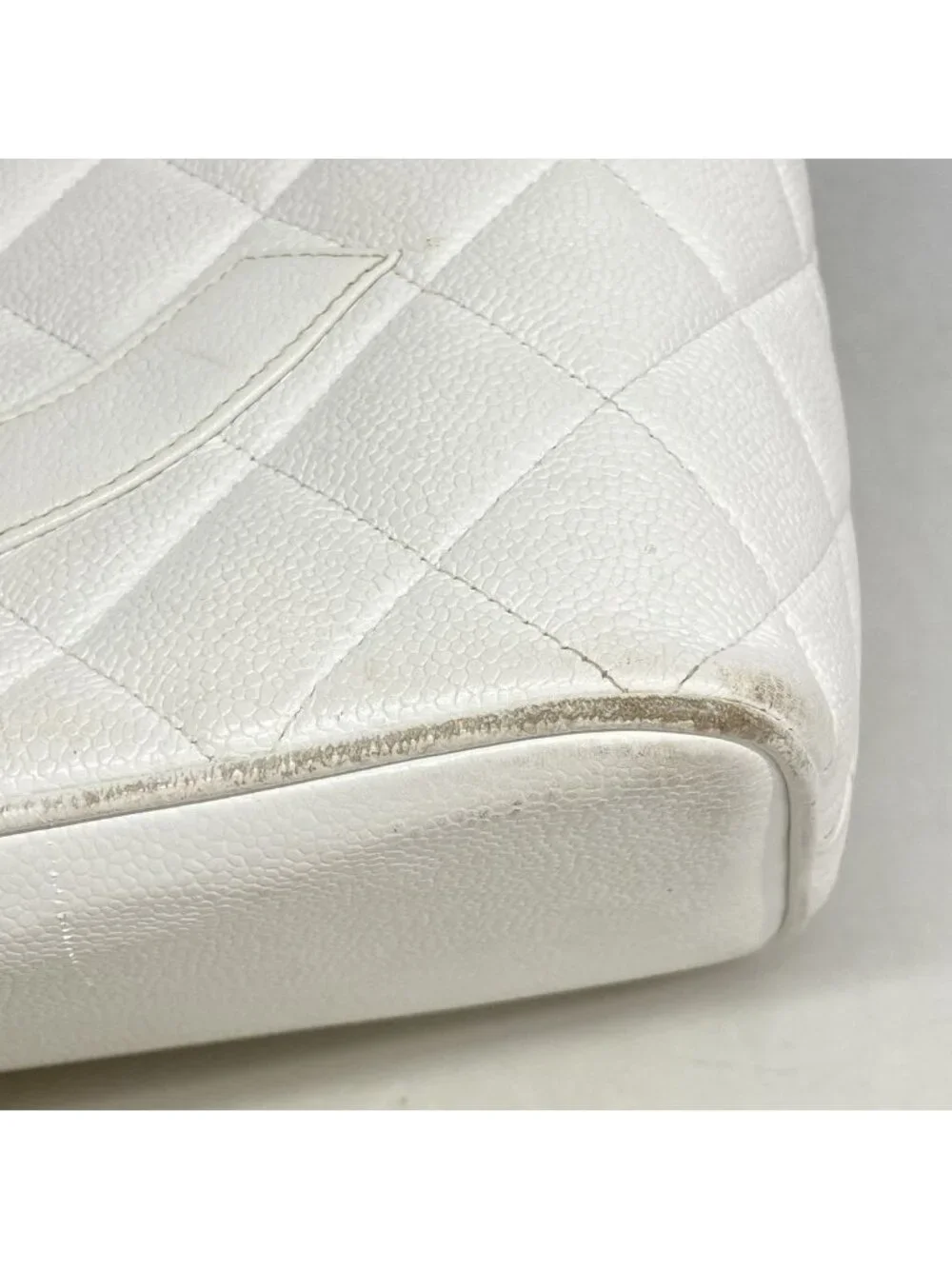 Chanel Tote Bag Reissue Caviar Leather White Gold
